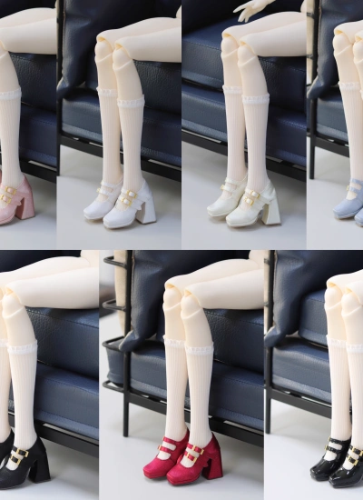 ドール用お靴 レッド ベージュ ブルー ブラック ホワイト ピンク 女の子用 MSDサイズ 球体関節人形用 BJD用