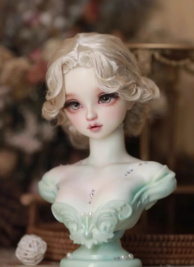 ドール用ウィッグ【海薇恩】スタイリングあり モヘア ゴールド SD/小顔SDサイズ人形用 球体関節人形用