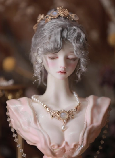 ドール用ウィッグ【芭蕾】バレエ風 スタイリングあり モヘア ゴールド/グレー/チョコレート SD/小顔SDサイズ人形用 球体関節人形用