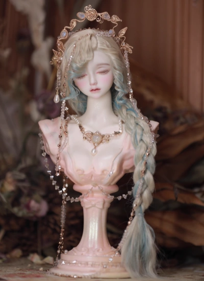 ドール用ウィッグ【树精灵】エルフ ゴールド グラデーション スタイリングあり モヘア SD/小顔SDサイズ人形用 球体関節人形用