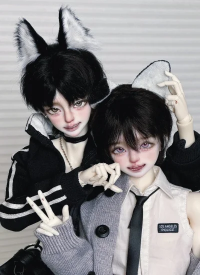 Mu Han BJD Wolf Puppy Boy Head for 1/4 Ball-jointed doll