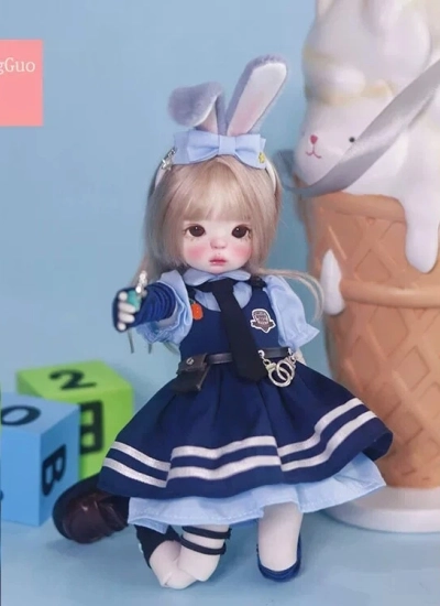 ドール用服 衣装セット ブルー 1/6サイズ 球体関節人形用 BJD用