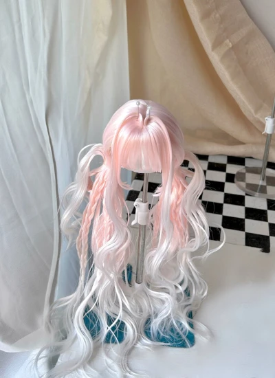 Xiao Qing BJD Wig Long Double Tail Style Hair for 1/6 1/4 1/3 Ball-jointed Doll