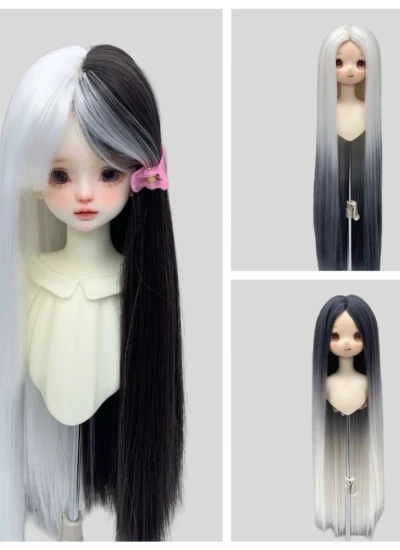 BJD Wig Long Straight Hair for 1/6 1/4 1/3 Ball-jointed Doll