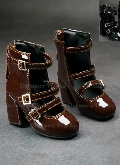 BJD Shoes Brown Black High Heels for SD Ball-jointed Doll