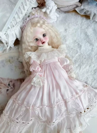 BJD Clothes Pink Dress Suits for YOSD Size Ball-jointed Doll