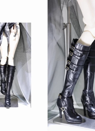 BJD Doll Shoes Black Knight's Kiss for 70-73cm Flat Feet Size Ball Jointed Doll