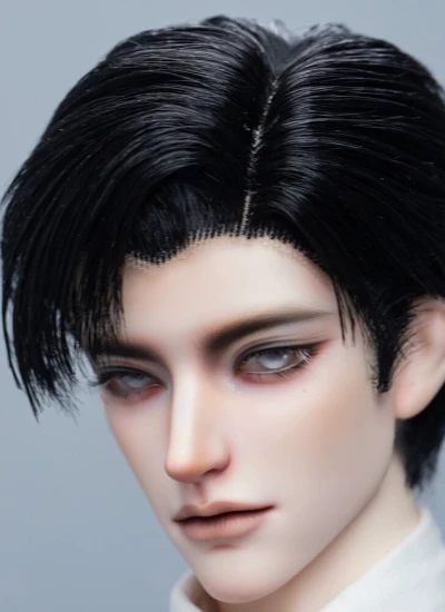 BJD Black Golden Wig for SD Size Ball-jointed Doll