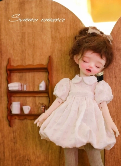 Shan Tang BJD White Dress for 1/6 Size Ball-jointed Doll