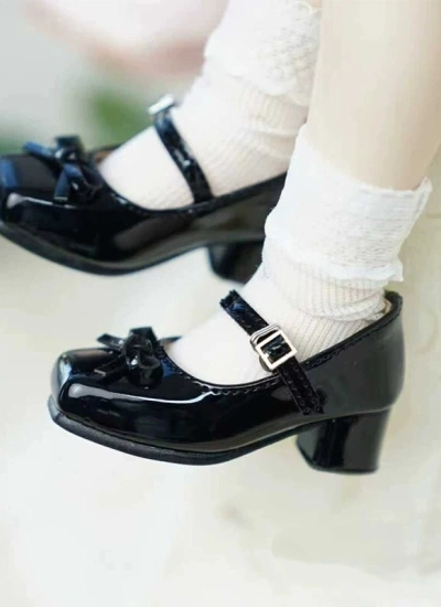 BJD Shoes low-heel Satin and Patent Leather Shoes for 1/4 Size Ball-jointed Doll