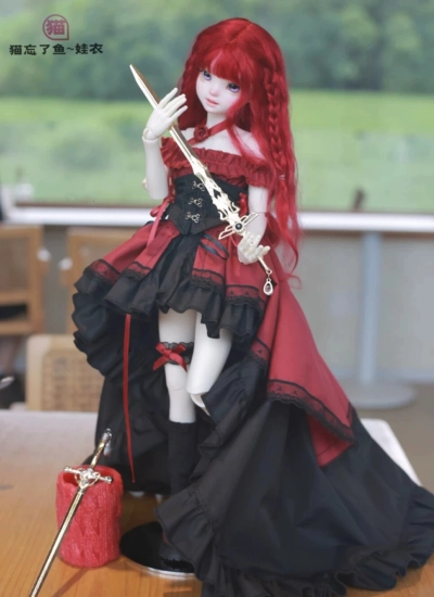 Cat Forgot Fish BJD Clothes Dress Set for 1/4 Size Ball-jointed Doll