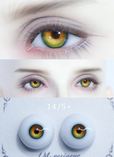 BJD Luming Resin Eyes 14/5mm Green and Yellow 05 Eyeballs for Ball-jointed doll