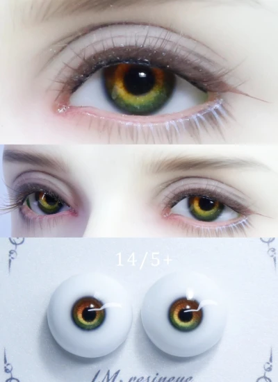 BJD Luming Resin Eyes 14/5mm Green and Yellow 01 Eyeballs for Ball-jointed doll
