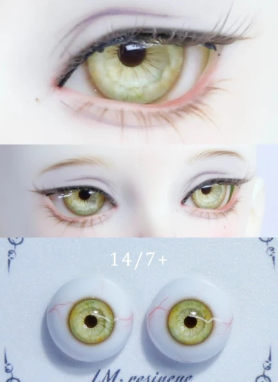 BJD Luming Resin Eyes 14/7mm Yellow 33 Eyeballs for Ball-jointed doll