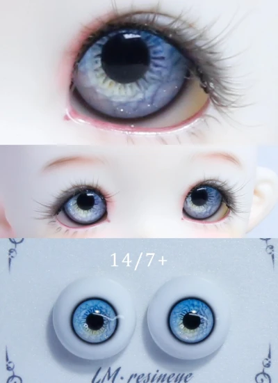 BJD Luming Resin Eyes 14/7mm Blue Gray 32 Eyeballs for Ball-jointed doll