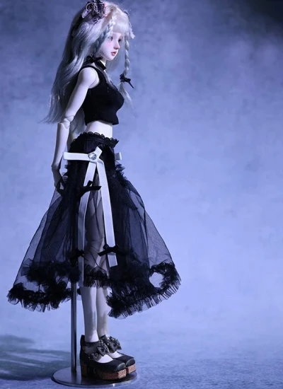 ドール用服 上下セット ブラック MSDサイズ BJD用 球体関節人形用