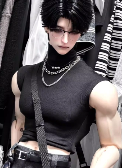 BJD Clothes Turtleneck sleeveless top for ID75/Loongsoul73/YC77 Size Ball Jointed Doll