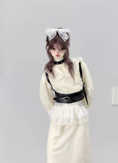BJD Clothes White Dress for SD Size Ball Jointed Doll