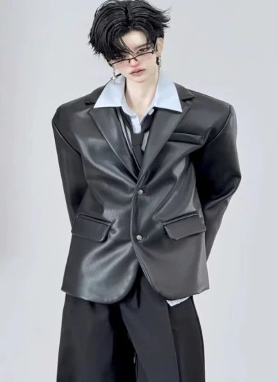 ChicMolly BJD Clothes Casual Leather Jacket for 70cm 75cm Size Ball Jointed Doll