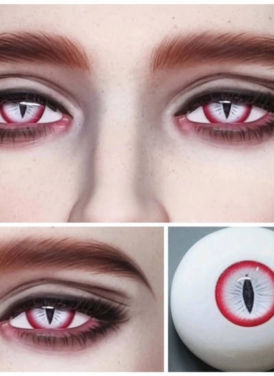 ドール用アイ 樹脂＋石膏アイ【SPシリーズ】縦瞳 獣瞳 ブルー/ブラウン/ピンク/グリーン 8mm/10mm/12mm/14mm/16mm/18mm BJD用