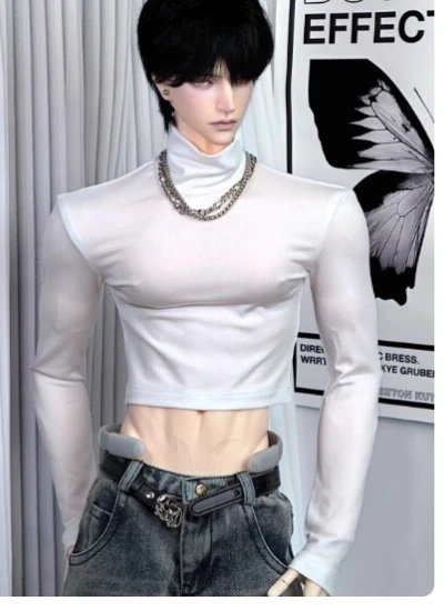 BJD Clothes Turtleneck Long-sleeved Shirt for ID75/Loongsoul73/YC77 Size Ball Jointed Doll