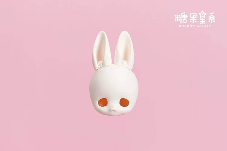BJD Head Resin Bunny Rice Crackers Head for 1/6 Ball-jointed Doll