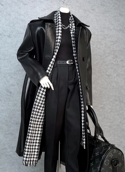 Nebula Atelier BJD Clothes Leather Trench Coat for Loongsoul77 Ball-jointed doll