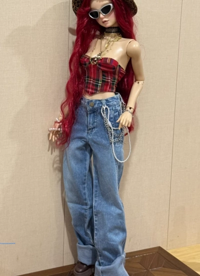 BJD Clothes Girl Denim Jeans for 63cm Size Ball-jointed Doll