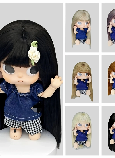 BJD Wig Multi-color Long Basic Hair with Bangs for Blythe Ball-jointed Doll