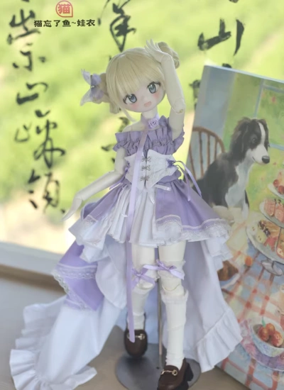 Cat Forgot Fish BJD Clothes Dress Set for 1/4 Size Ball-jointed Doll