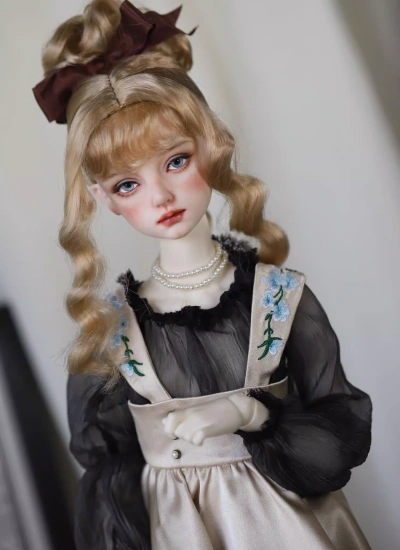 BJD Wig Long Hair Faux Mohair High Ban Wig for 1/4 1/3 Size Girl Ball-jointed Doll