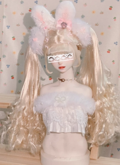 You Ni BJD Wig Golden Long Style Rabbit Ears Hair for 1/3 1/4 1/6 Ball-jointed Doll