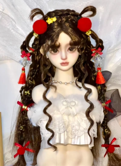 You Ni BJD Wig Brown Long Style Hair for 1/3 1/4 1/6 Ball-jointed Doll