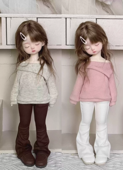 BJD Clothes Off-shoulder Top Pants for 1/6 Size Ball-jointed Doll