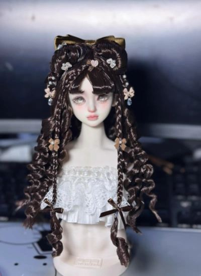 You Ni BJD Dark Brown Wig Long Style Hair for 1/3 1/4 1/6 Ball-jointed Doll