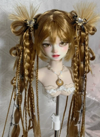 You Ni BJD Brown Wig Y2K Long Style Hair for 1/3 1/4 1/6 Ball-jointed Doll