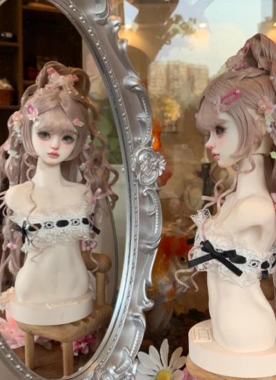You Ni BJD Dusty Pink Wig Long Style Hair for 1/3 1/4 1/6 Ball-jointed Doll