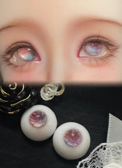 ドール用アイ 樹脂 レジン【紫色雲雾】パープル 12mm/14mm/16mm BJD