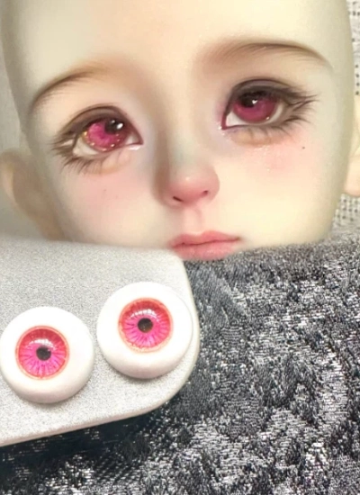 BJD Resin Eyes Pink Jade 12mm 14mm 16mm Eyeballs for Ball-jointed Doll