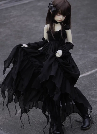BJD Clothes Black Forest-style Dress for 1/4 1/3 Size Ball Jointed Doll