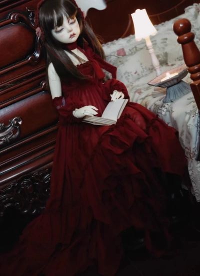BJD Clothes Wine Forest-style Dress for 1/4 1/3 Size Ball Jointed Doll