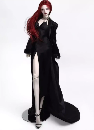 YEEVENTIDUE BJD Clothes Satin Maxi Dress and Robe for DZ70/DZ71/IMPL68 Size Ball Jointed Doll
