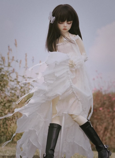 BJD Clothes White Forest-style Dress for 1/4 1/3 Size Ball Jointed Doll