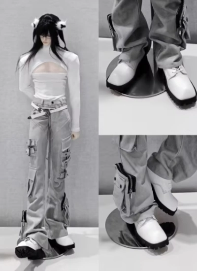 BJD Shoes Brown Black White Shoes for 75cm 77cm Size Ball Jointed Doll