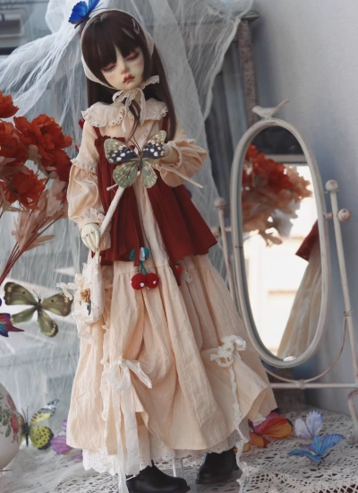 BJD Clothes Vintage Forest-style Dress for 1/4 1/3 Size Ball Jointed Doll