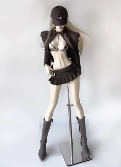 YEEVENTIDUE BJD Clothes Suede Jacket + Leather Skirt for DZ70/IMPL68 Size Ball Jointed Doll