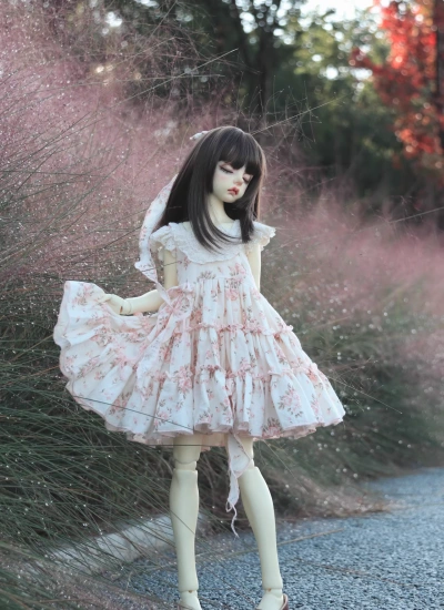 BJD Clothes Floral Forest-style Dress for 1/3 Size Ball Jointed Doll