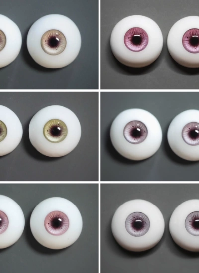 ドール用アイ 樹脂＋石膏アイ【MHシリーズ】リアル風 10mm/12mm/14mm/16mm/18mm BJD用