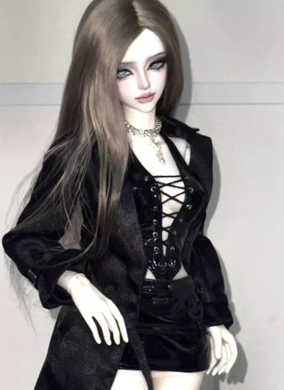 YEEVENTIDUE BJD Clothes Patent Leather Dress Satin Windbreaker for Large MSD Size Ball Jointed Doll