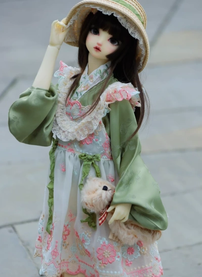 BJD Clothes Chinese-style Dress for 1/4 1/3 Size Ball Jointed Doll